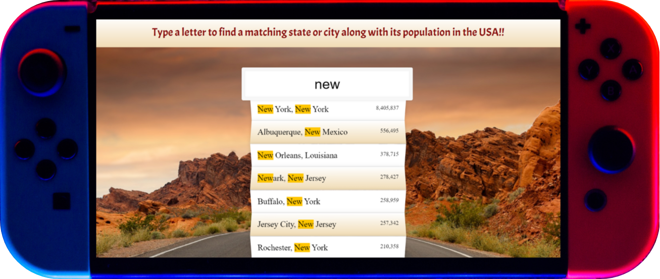 an image of the front-page of a website to find names of destinations in the USA.