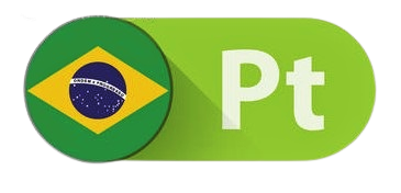 an image of a button to change the content of the site to Portuguese.